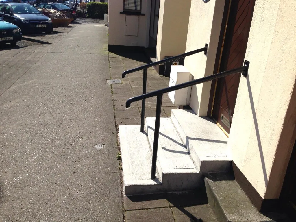 3-step stairs and rail constructed by Irish Stairlifts