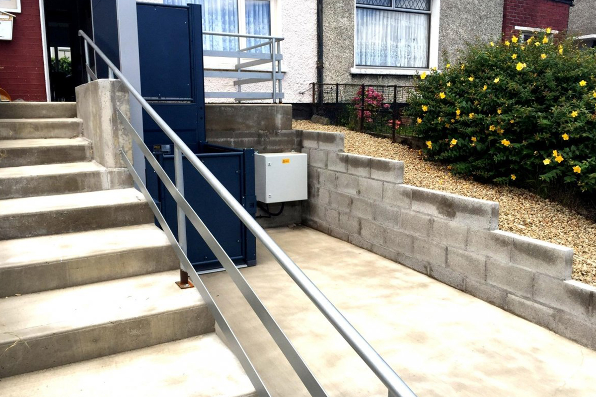 Public access lift installed by Irish Stairlifts and Bathroom (ISB Mobility)