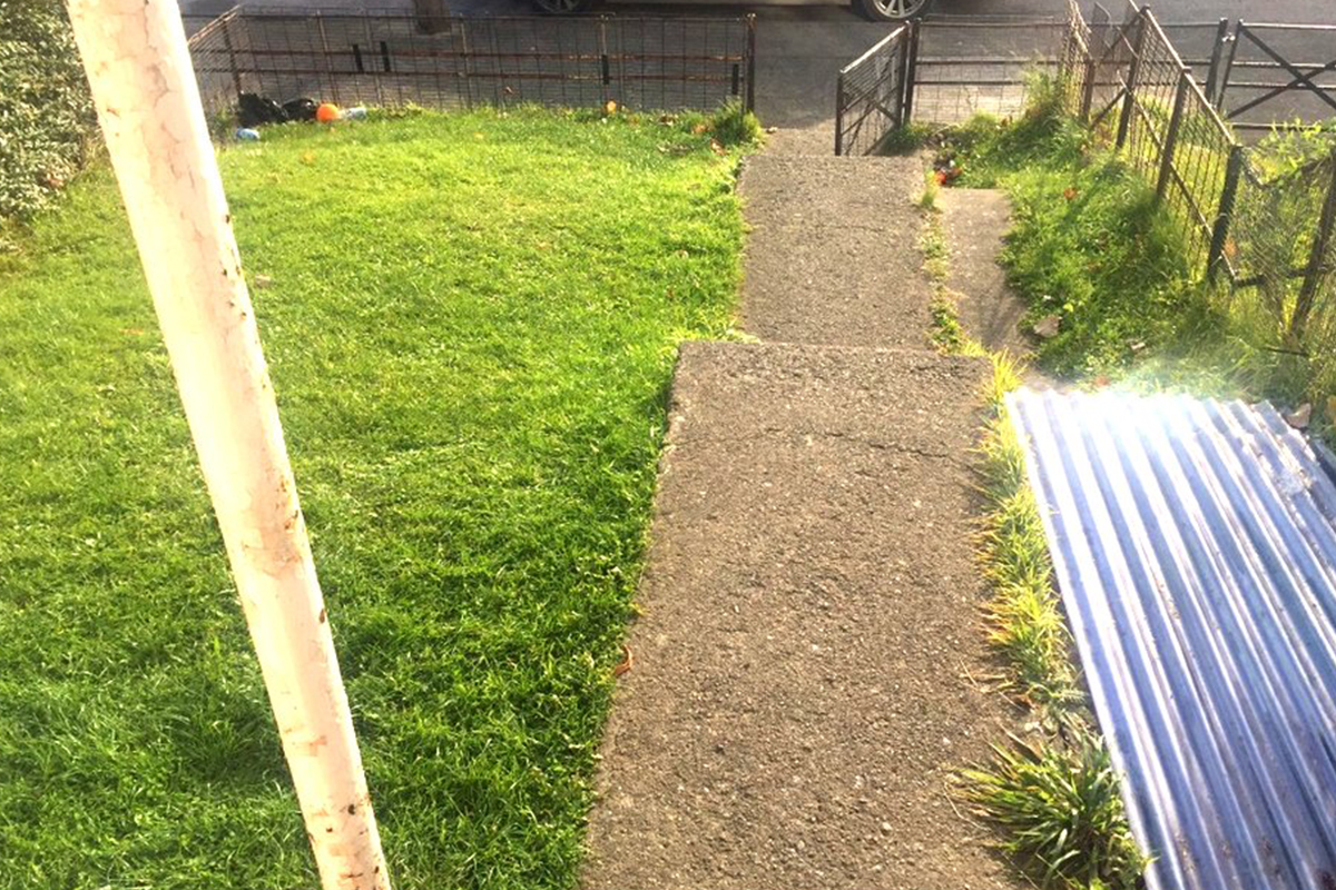 before ramp and rail installation for a Dublin home