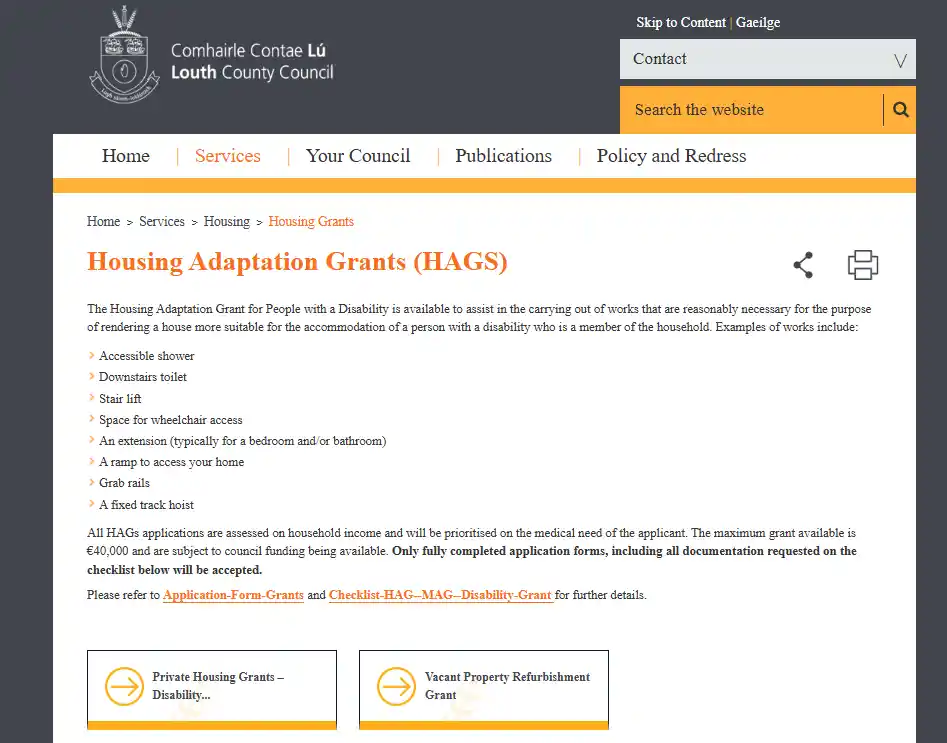 Louth County Council grant