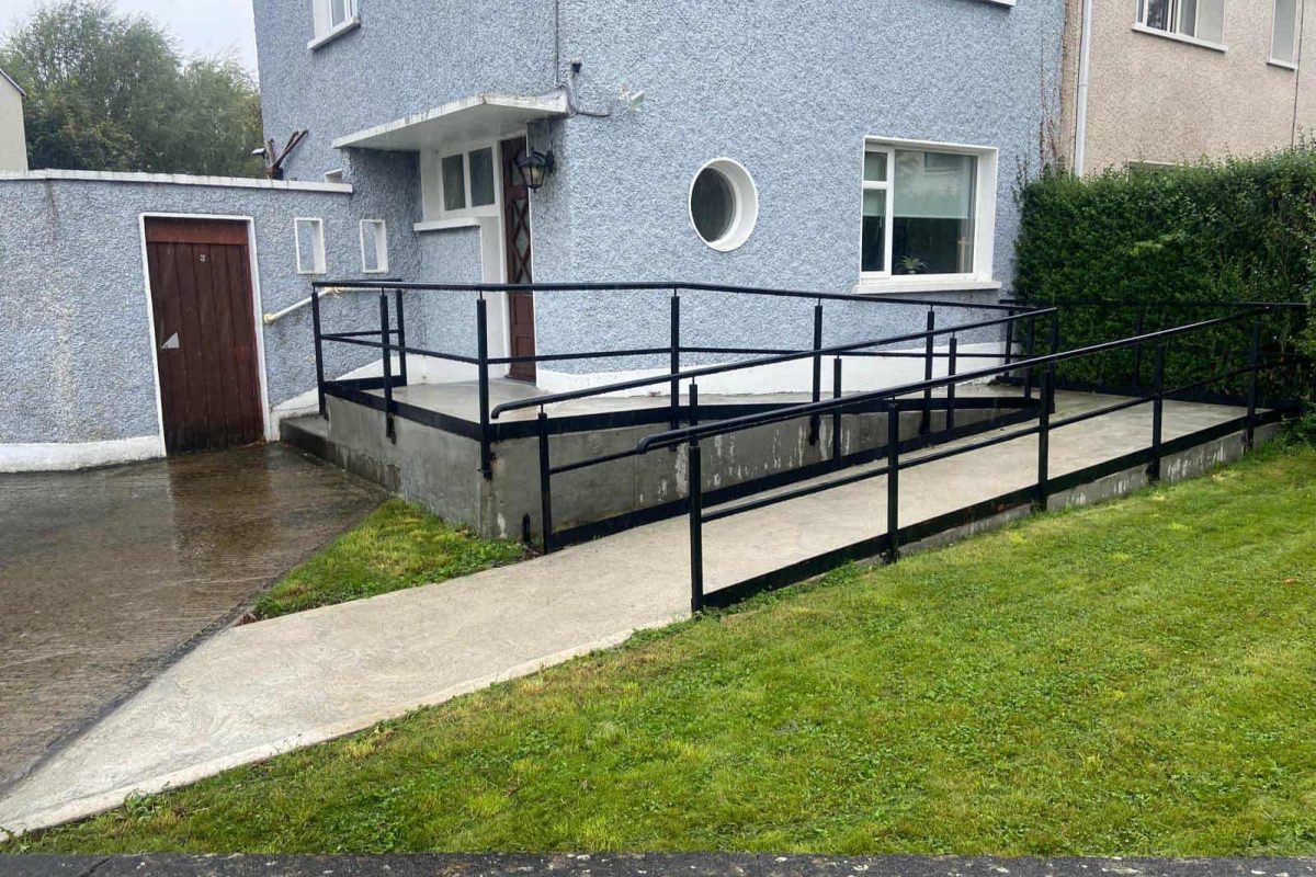 Newly built ramp and rail Whitehall Dublin 9 by ISB Mobility