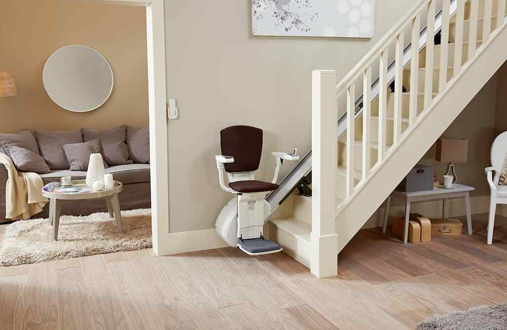 Access BDD HomeGlide Extra Straight Stairlift with brown seat