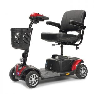 Red mobility scooter
