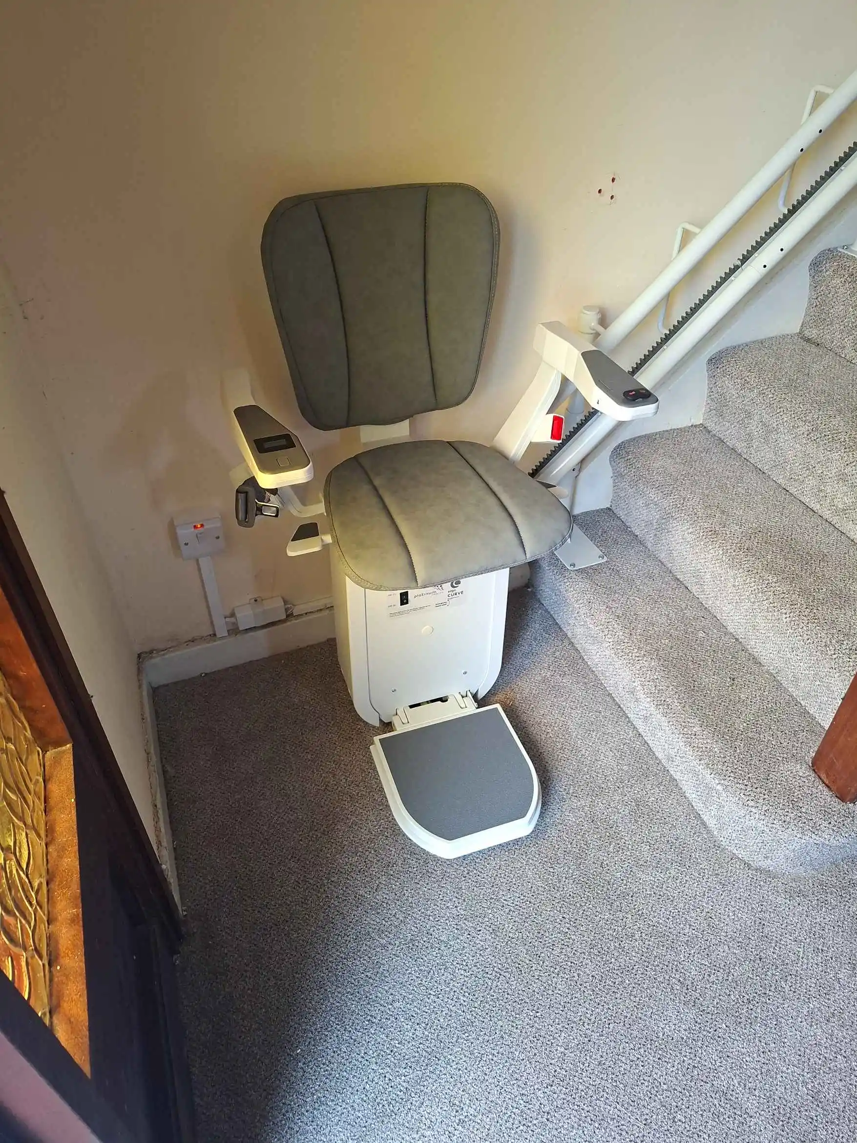 Platinum twin-rail curved stairlift installed in Rathcoole, Dublin 24