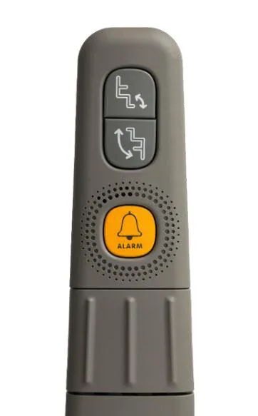 Flow X stairlift handset with alarm button for two-way voice calls